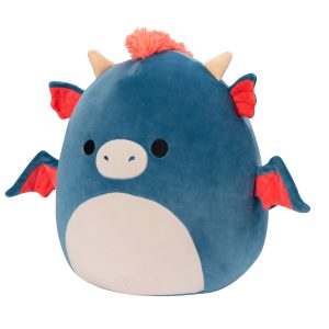 14-Inch Carin the Blue Dragon with Orange Mane