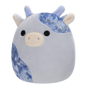 5-Inch Marzio Light Blue Velvet Cow